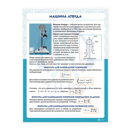 ИС0101 Информационный стенд Машина Атвуда 10114 - фото 171
