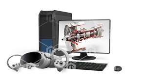 Виртуальный учебный комплекс  «Устройство, конструкция и принцип работы турбореактивного двигателя с физическим макетом» K2 ВАК-ПРТРД-02