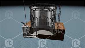 Наглядный макет "Разрез газгольдера мокрого" ФНГ-РГГМО-01