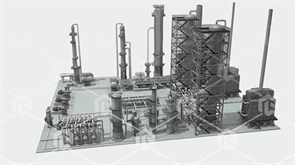 Наглядный макет "Установка гидроочистки вакуумного газойля" ФНГ-ГДВКГ-01